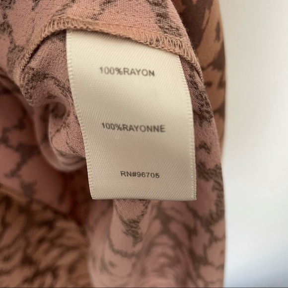Rebecca Taylor Leopard Cheetah Tunic Shirt Pink/Tan Dress Size 2 - Picture 8 of 8